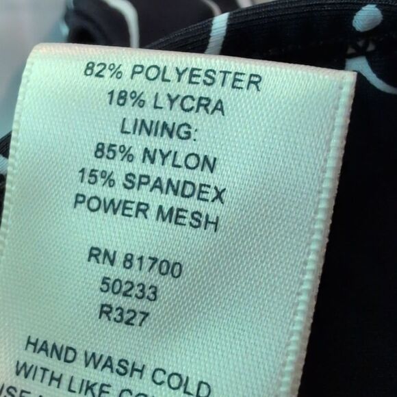 Blair Women's Colorful Black White Geometric Print Swim Shorts Elastic Sz 12 - Picture 3 of 5